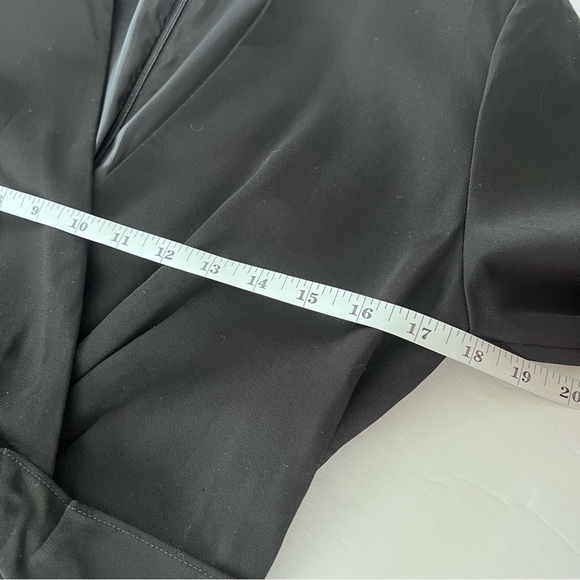 Vintage Reiss Black Y2K Style Cocktail Faux Wrap Dress size 6 - Picture 14 of 15
